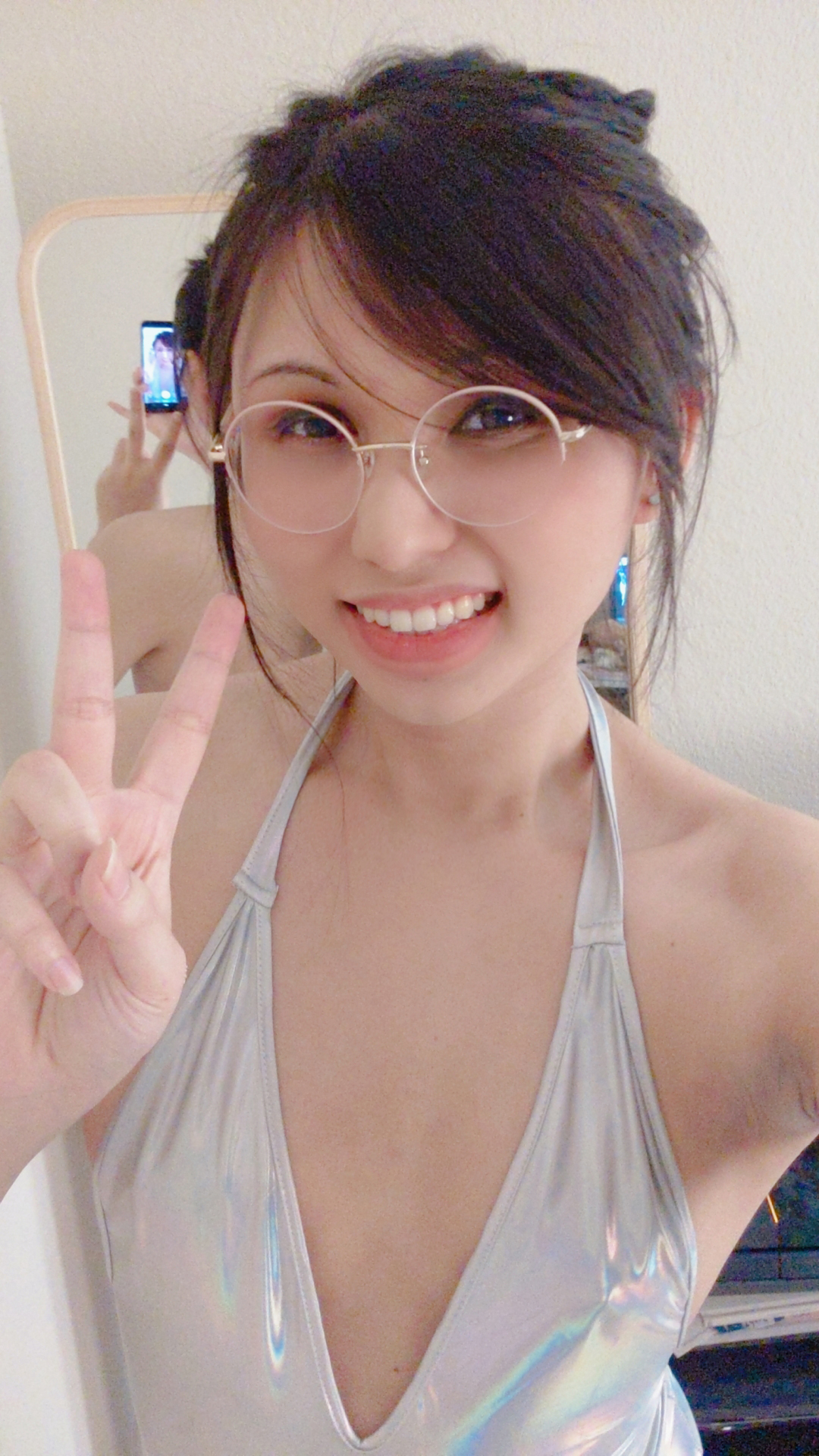 Milkteamomoko - Iridescent Swimsuit Set (42 Pics)